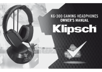 Klipsch KG-300 - Owners Manual 